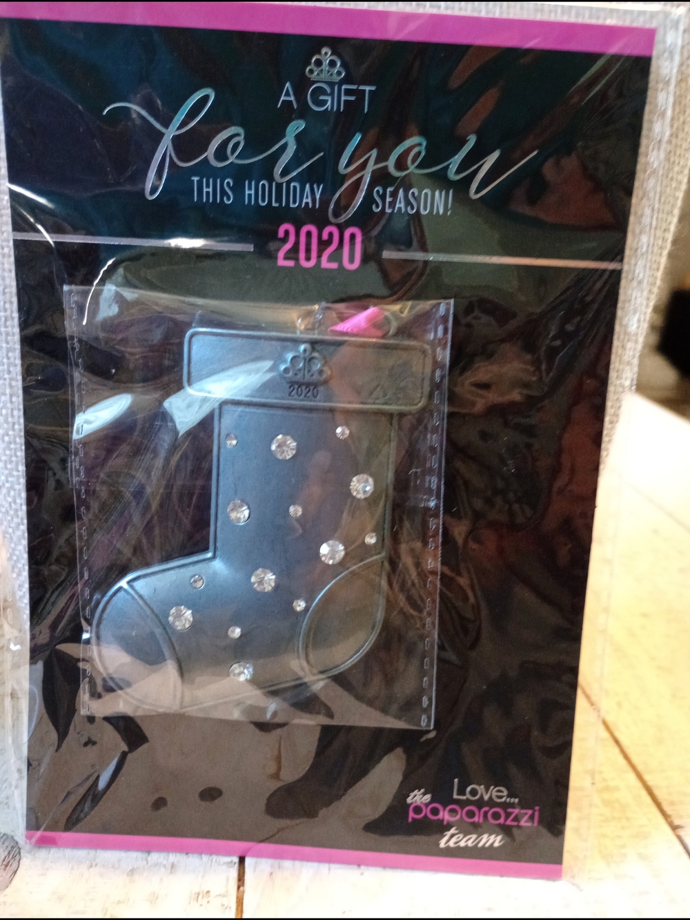 Black Holiday Stocking Ornament - 2020